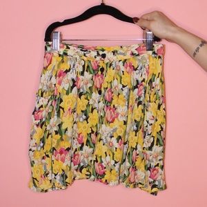 TOPSHOP Petite Floral Mini Skirt